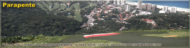 Rampa de vôo de parapente na Pedra Bonita