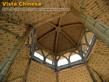 Teto da construção na Vista Chinesa em forma de pagode chinês