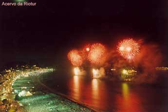 Reveillon e queima de fogos em Copacabana após o ano 2000